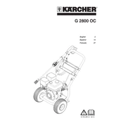 Karcher G 2800 OC manual cover