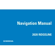 Honda Ridgeline 2020 manual cover