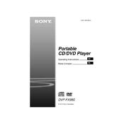 Sony DVP-FX980 manual cover