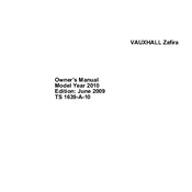 Vauxhall Zafira 2009 manual cover