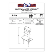 Lokken B&M Ladder Desk Grey 367339 manual cover