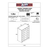 Lokken B&M 7 Drawer Chest 354874 354879 manual cover