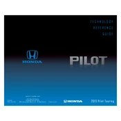 Honda Pilot Touring 2013 Technology manual cover