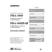 Onkyo PHA 1045, PHA 1045DAB manual cover