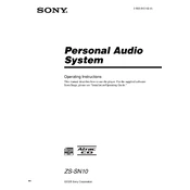 Sony ZS-SN10 manual cover