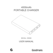 Goodmans B&M 4000mAh Portable Charger 356990 manual cover