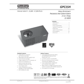 Goodman GPC15H manual cover