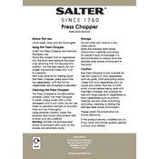 Salter BW03823GR Press Chopper manual cover