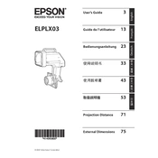 Epson ELPLX03 manual cover