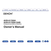 Denon AVR-X1700H DAB manual cover