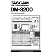 Tascam DM-3200 manual cover