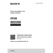 Sony ILCA-68 manual cover