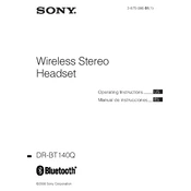 Sony DR-BT140Q manual cover