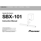 Pioneer SBX-101 manual cover