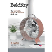 Beldray EH3422RGWK 8 Inch Retro Fan manual cover