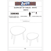 Bjorn B&M Set of Tables White 350410 manual cover