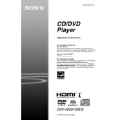 Sony DVP-NS9100ES manual cover