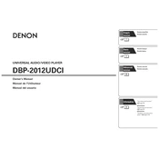 Denon DBP-2012UDCI manual cover