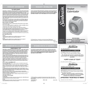 Sunbeam SFH457A manual cover