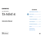 Onkyo TX NR414 manual cover