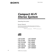 Sony LBT-D390 manual cover