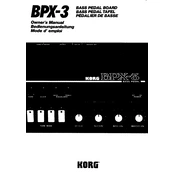 KORG BPX-3 manual cover