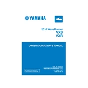 Yamaha VXS, VXR Waverunner 2016 manual cover