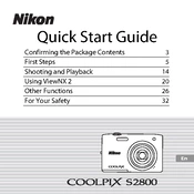 Nikon Coolpix S2800 manual cover