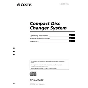 Sony CDX-424RF manual cover