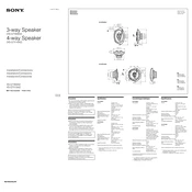 Sony XS-GTX1642 manual cover