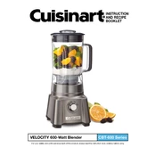 Cuisinart CBT-600 Series manual cover