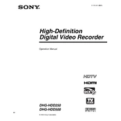 Sony DHG-HDD250 manual cover