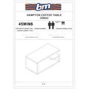 Hampton B&M Coffee Table 359642 manual cover