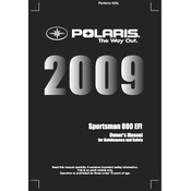 Polaris 2009 Sportsman 800 EFI manual cover