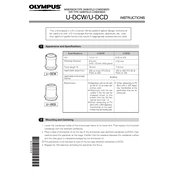 Olympus U-DCW, U-DCD manual cover