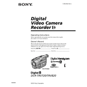 Sony CCD-TR72 manual cover