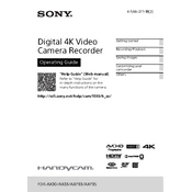 Sony AX33 manual cover