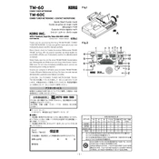 KORG TM-60 manual cover