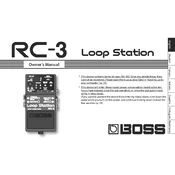 Boss RC-3 manual cover