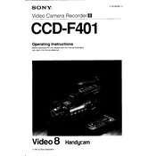 Sony CCD-F401 manual cover