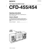 Sony CFD-454 manual cover