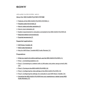 Sony HAP-S1 manual cover