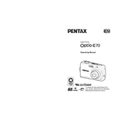 Ricoh Pentax Optio E70 manual cover