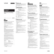 Sony VGP-PRFS1 manual cover