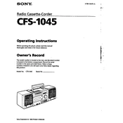 Sony CFS-1045 manual cover