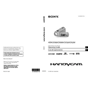 Sony HDR-CX500 manual cover