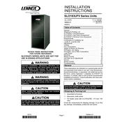 Lennox SLO183UFV manual cover