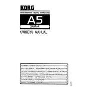 KORG A5 GUITAR manual cover