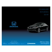 Honda Civic Sedan with Navigation 2013 Technology manual cover