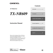 Onkyo TX NR609 manual cover